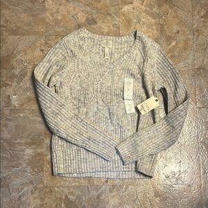 Gray Cable Knit Women's Sweater